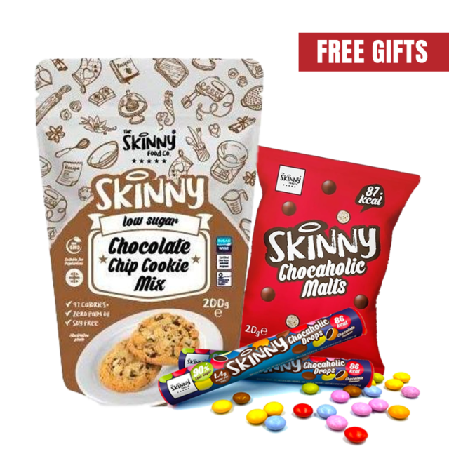 The Skinny Food Co . Low Sugar Chocolate Chip Cookie Mix