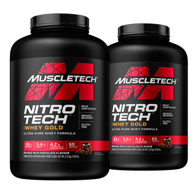 MuscleTech Nitro-Tech 100% Whey Gold 5lb Twin Pack