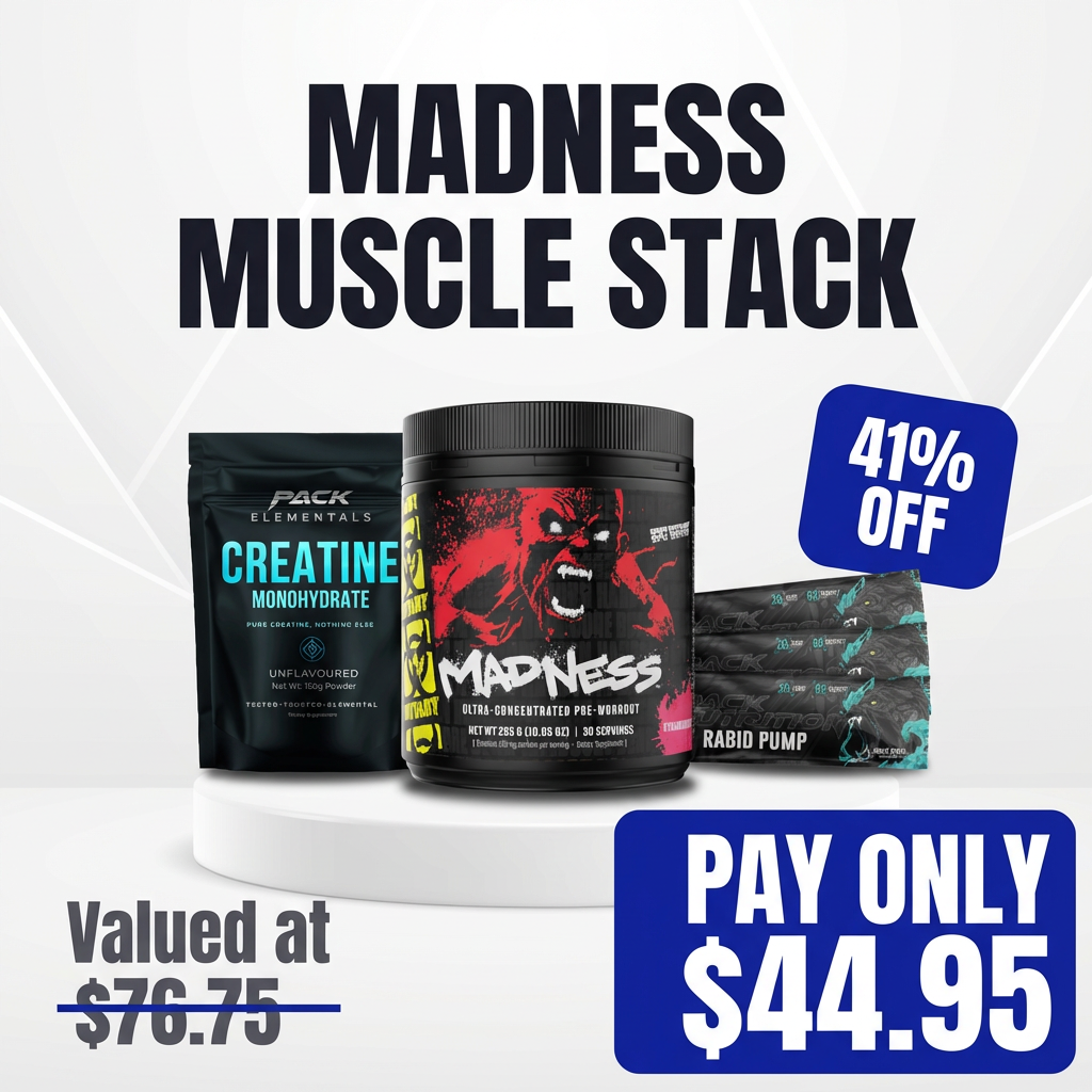 Madness Muscle Stack — $4.95, valued at $6.75, 41% off