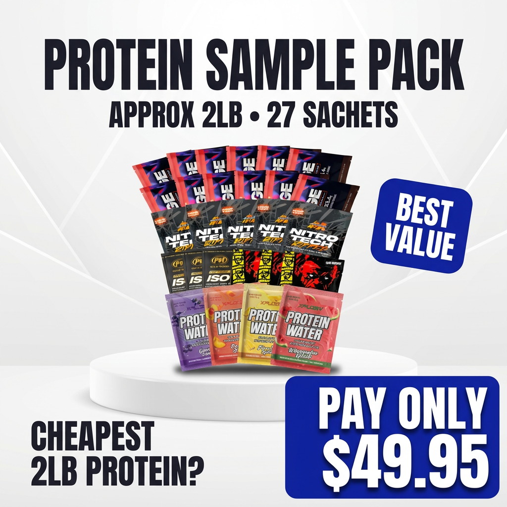 Protein Sample Pack — 27 sachets for $49.95, best value