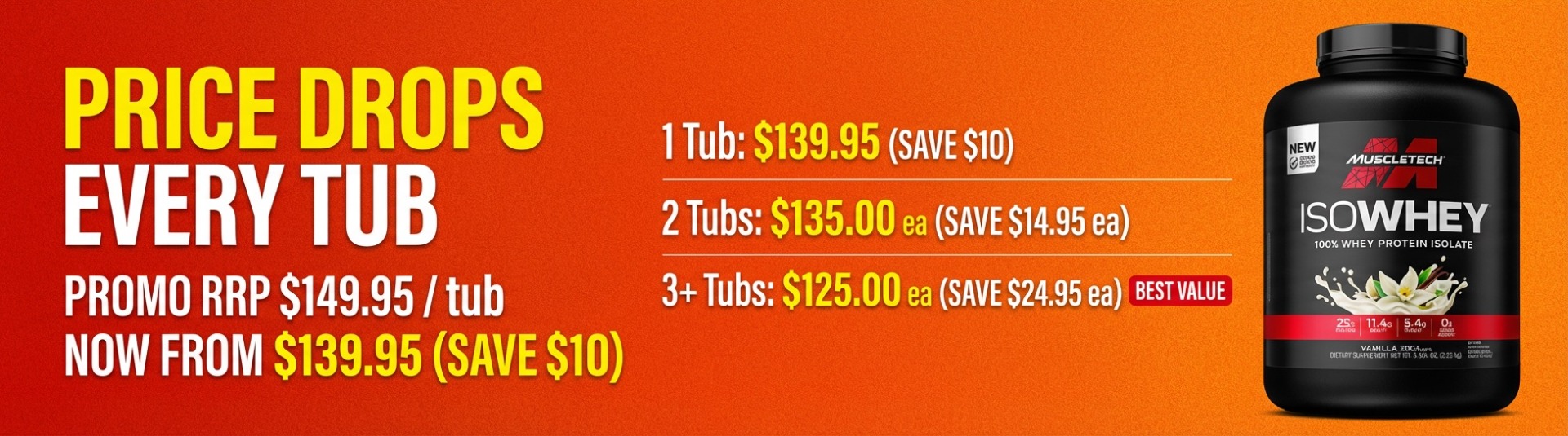 IsoWhey Price Drops