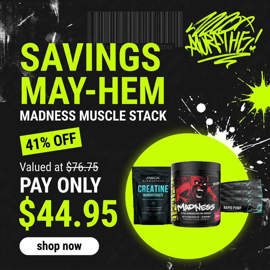 Madness Muscle Stack — $4.95, valued at $6.75, 41% off