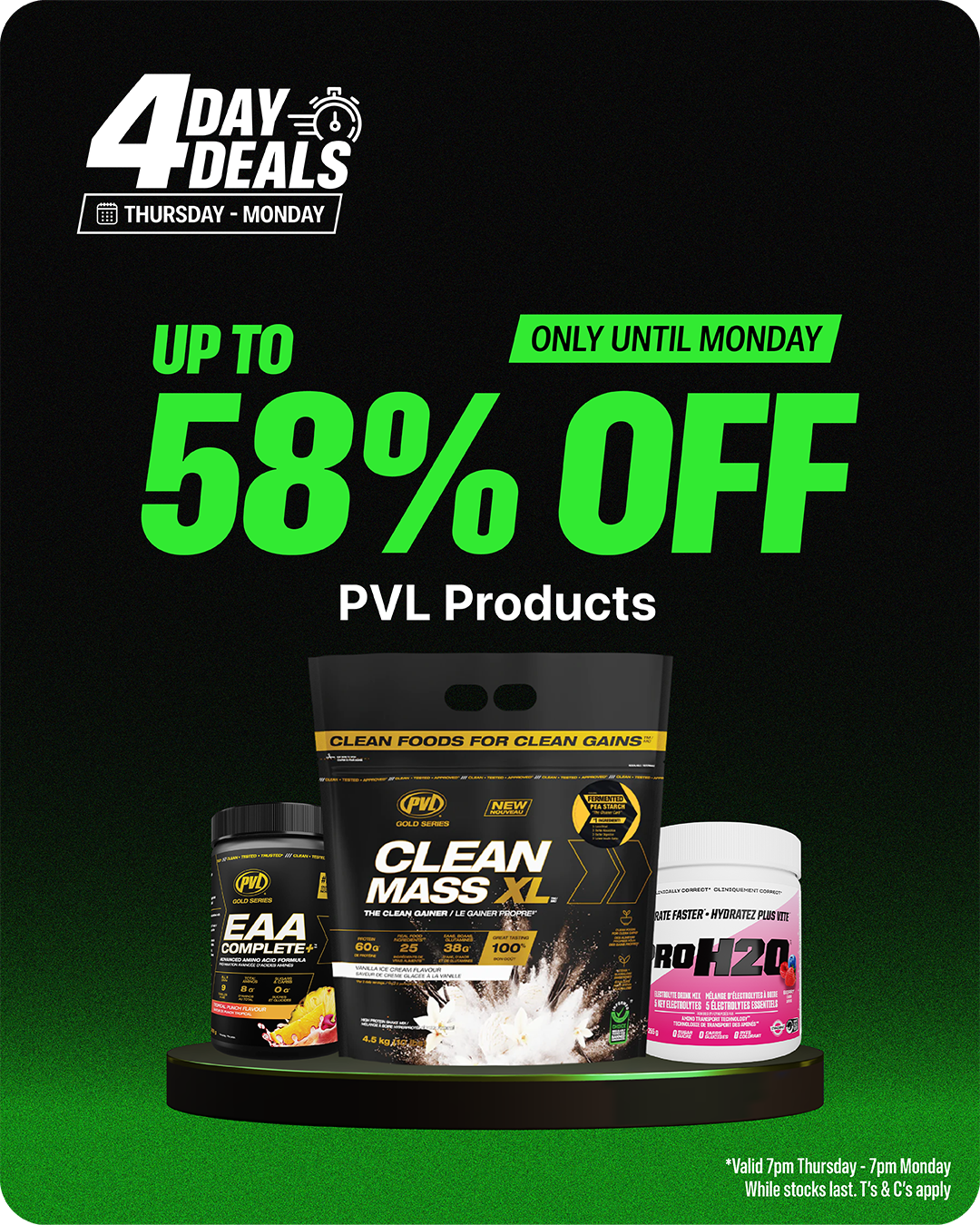 PVL Products — up to 58% off, 4 Day Deals, only until Monday