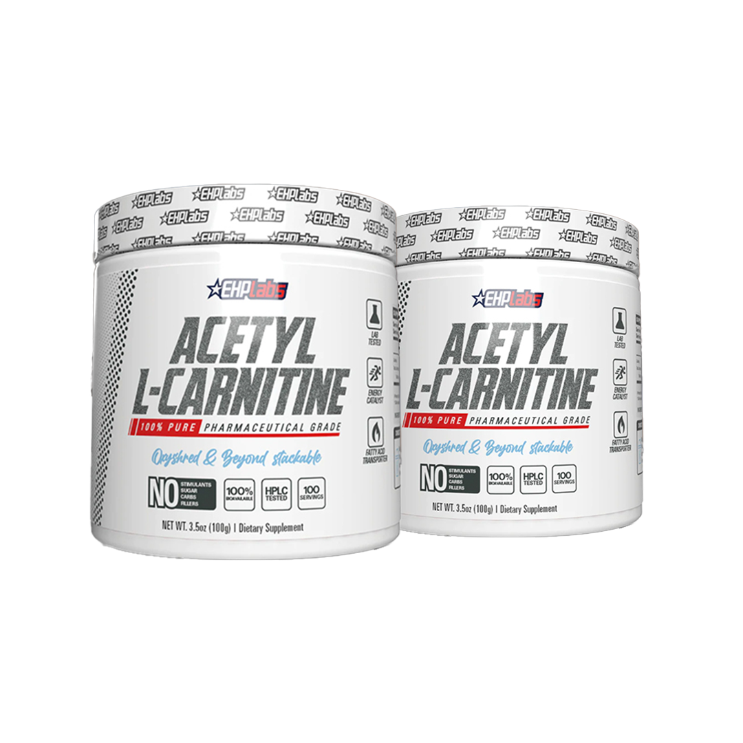 Two tubs of EHP Labs Acetyl L-Carnitine