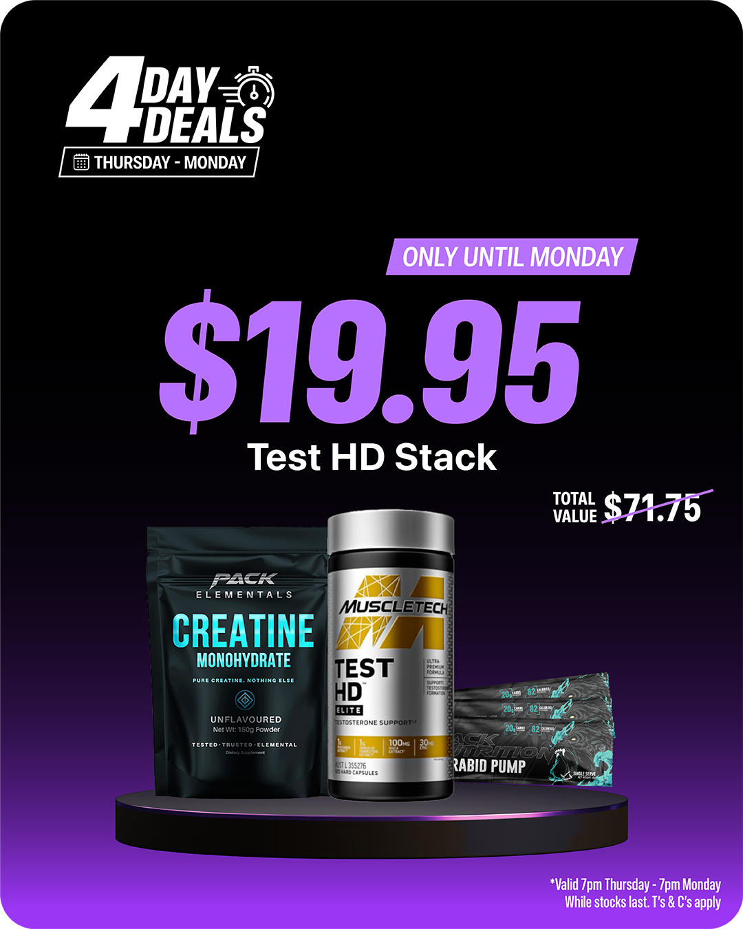 Test HD Stack — $19.95, 4 Day Deals, ends Monday 20 July