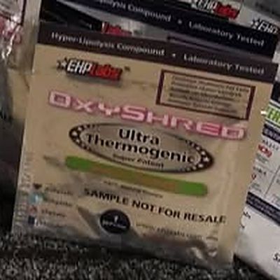 EHPlabs OxyShred sample sachet, 2015