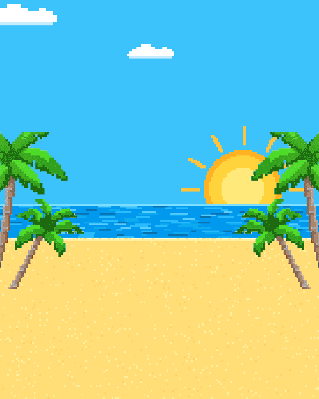 The sun out over the beach