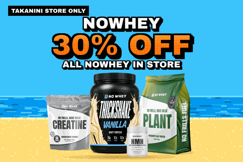 NoWhey: 30% off all NoWhey in store at Takanini