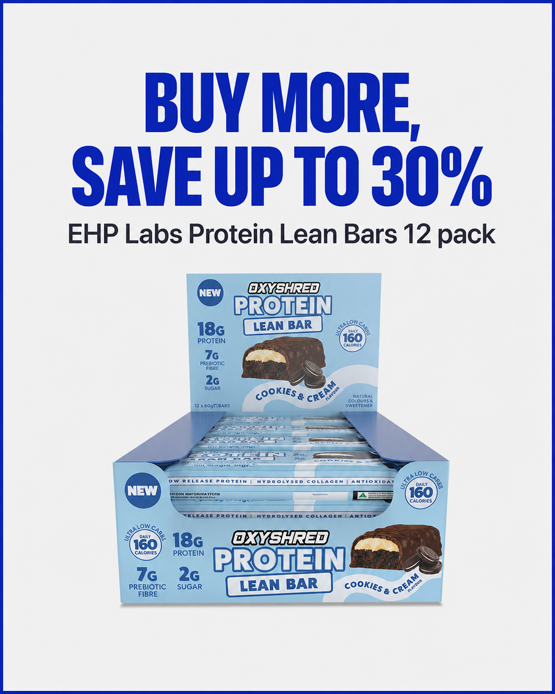 Buy more and save up to 30% on EHP Labs OxyShred Protein Lean Bars 12 pack