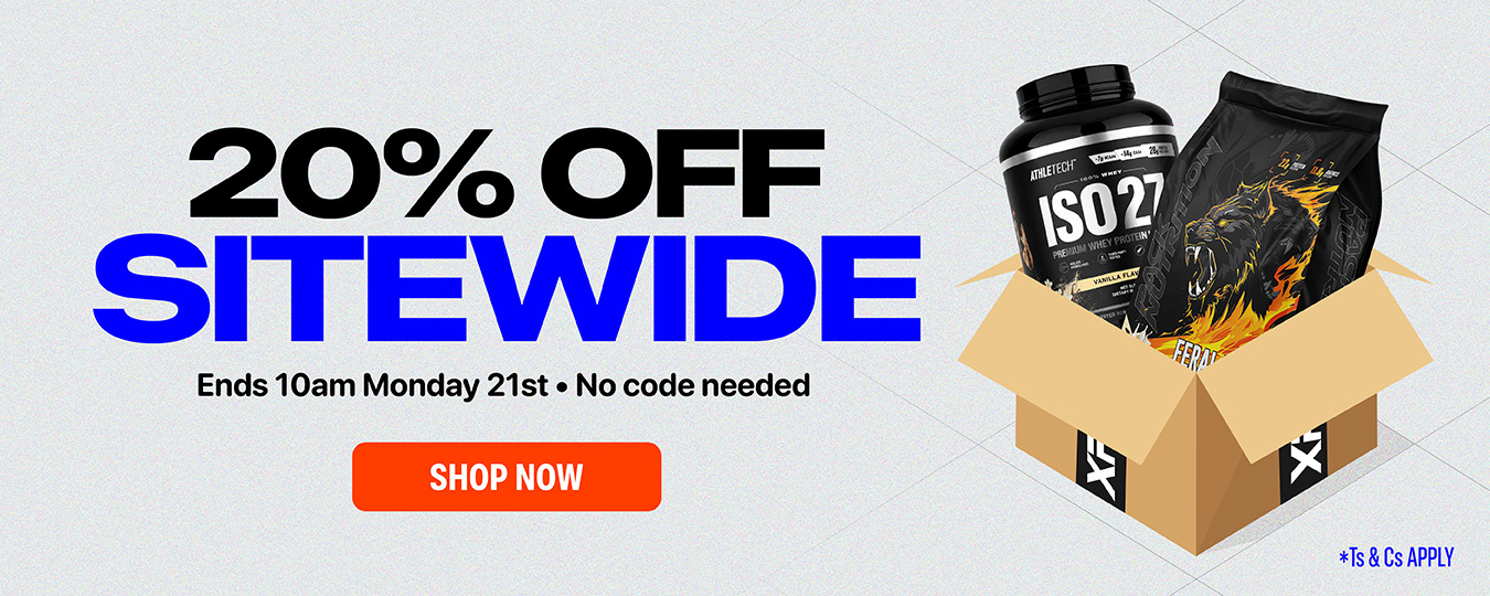 Xplosiv. 20% OFF SITEWIDE. Ends 10am Monday 21st. No code needed. Shop now. T&Cs apply.