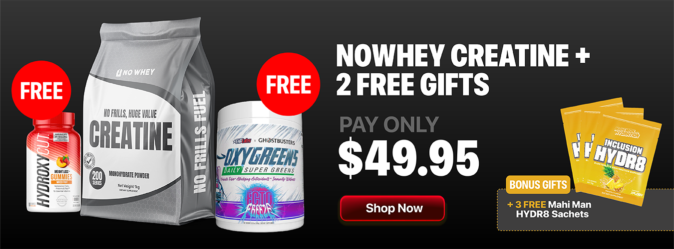 NoWhey Creatine 1kg with free gift — limited time bundle