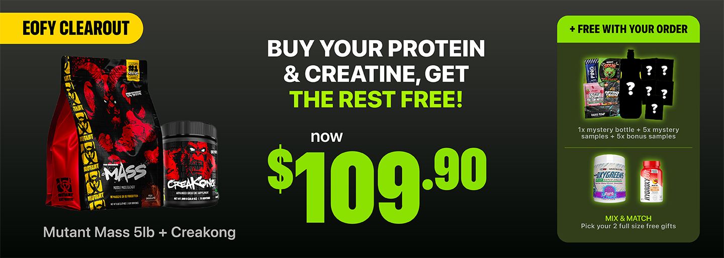 Mutant Mass + CreaKong Creatine Bundle — buy protein and creatine, get the rest free