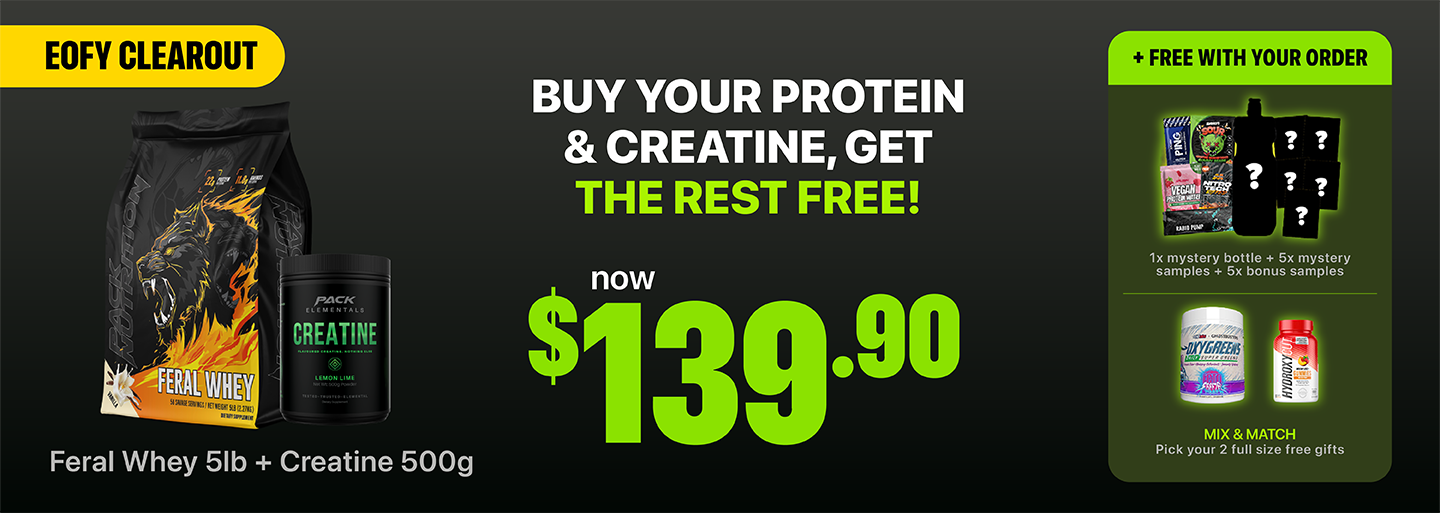 Pack Feral Whey + Elementals Creatine Bundle — buy protein and creatine, get the rest free
