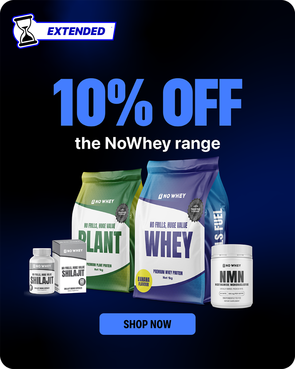 NoWhey Range — 10% OFF, extended till Monday 7pm