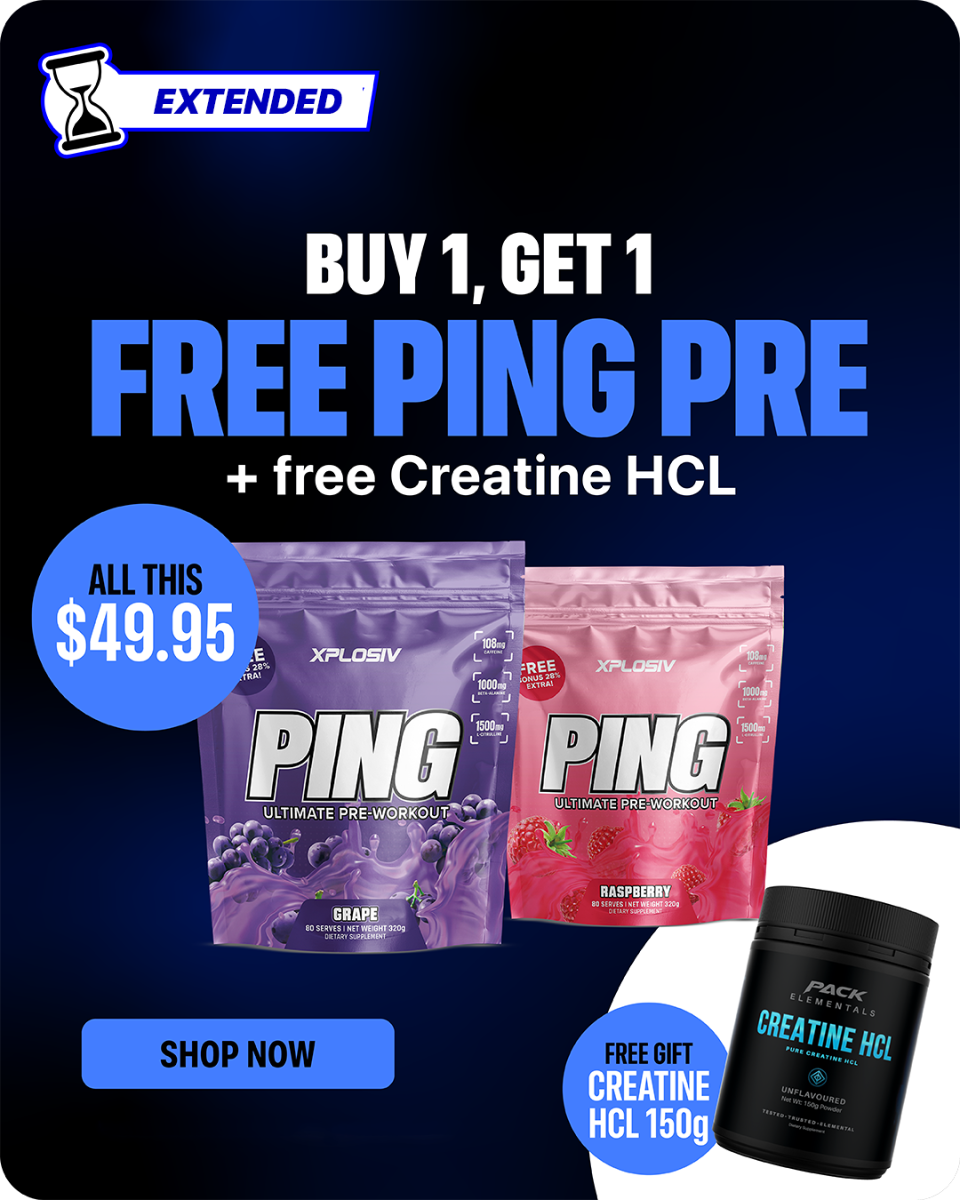 PING Pre-Workout BOGO + free Creatine HCL — $49.95, extended till Monday 7pm