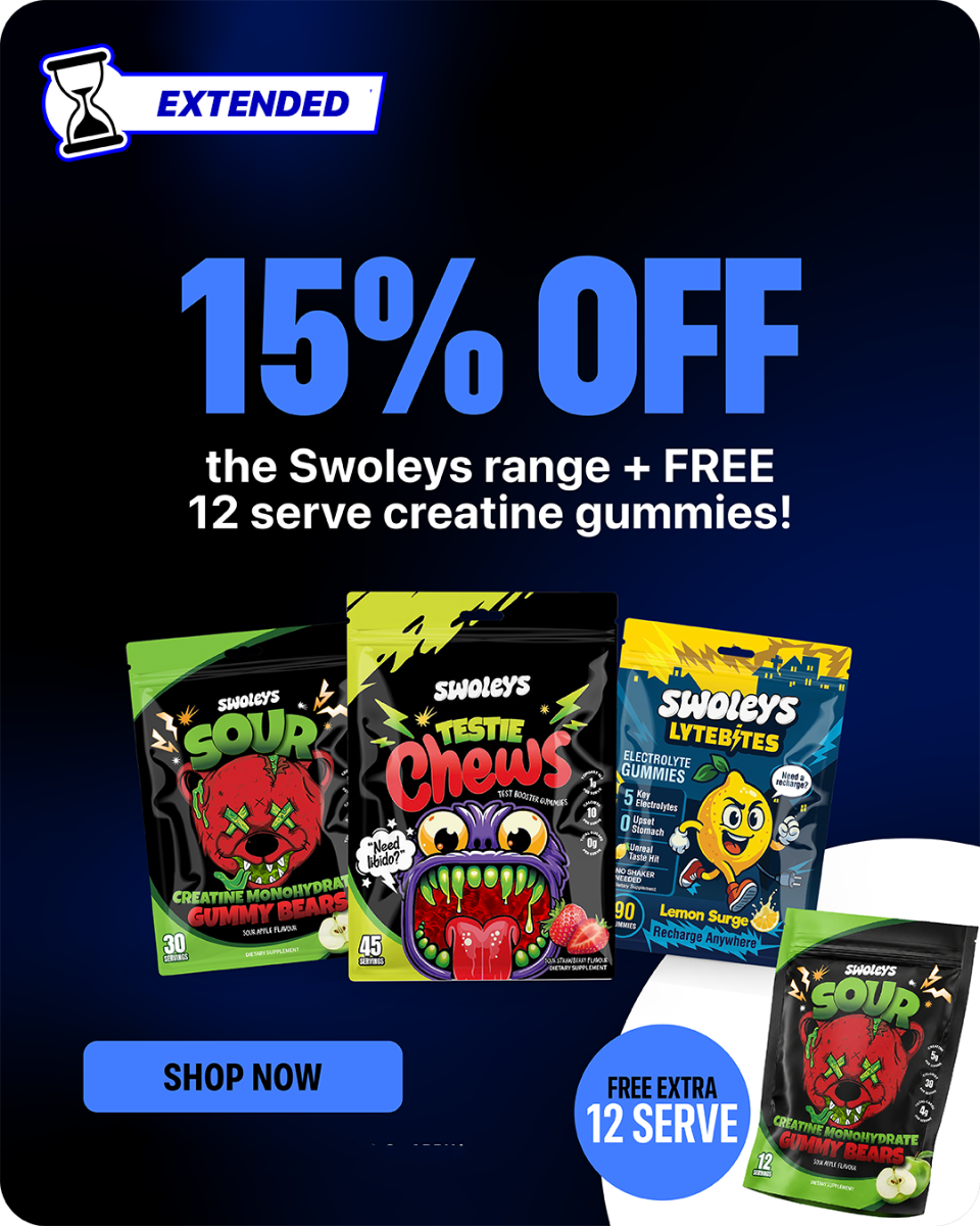 Swoleys Range — 15% OFF + free gummies, extended till Monday 7pm