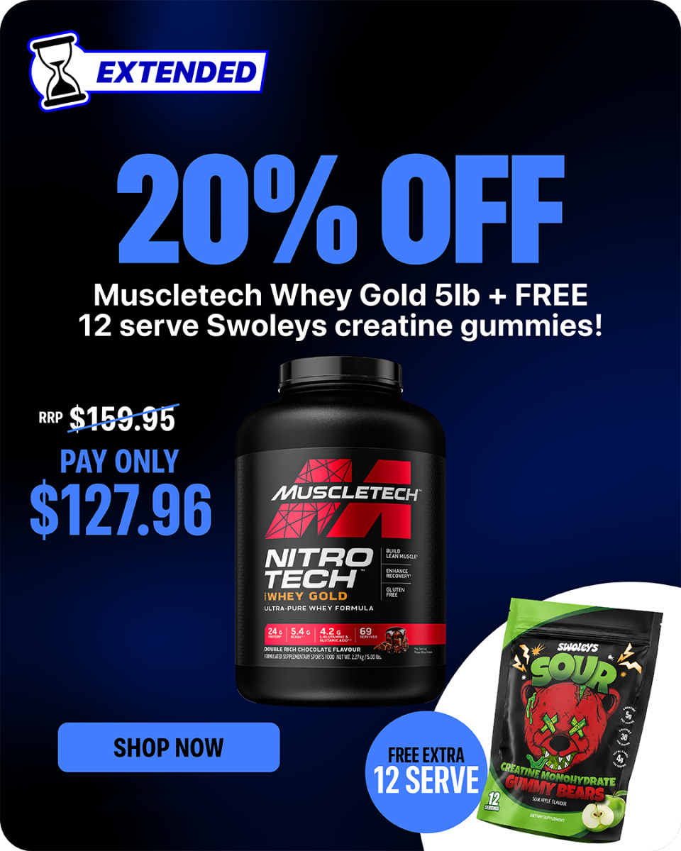 MuscleTech Nitro-Tech 100% Whey Gold 5lb - flash deal