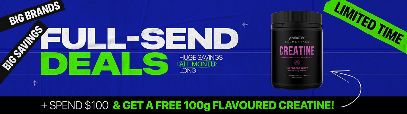 Full Send Deals — Up to 70% off supplements NZ wide. While stocks last.