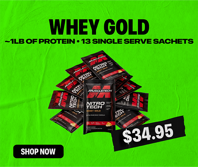 Muscletech Whey Gold Approx 1lb — 13 Sachet Pack