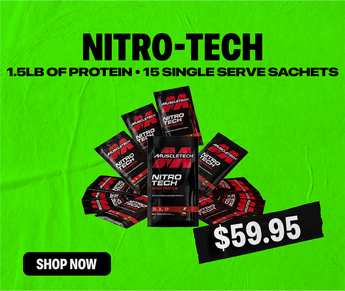Muscletech Nitro-Tech 1.5lb — 15 Sachet Pack deal