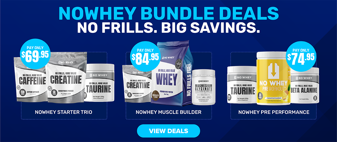 NoWhey Protein and Creatine Bundles — save up to 40% when you stack
