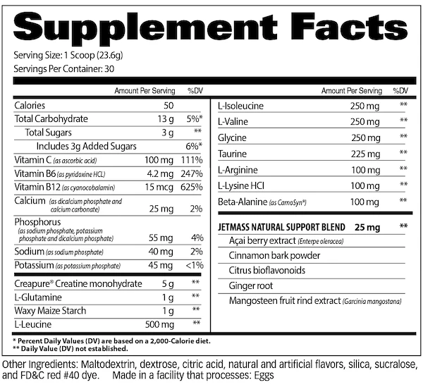 Gat Jet Mass 30 Serve Creatine Formula)